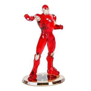 NEW IN BOX Swarovski Marvels Iron Man Colored Figurine Red